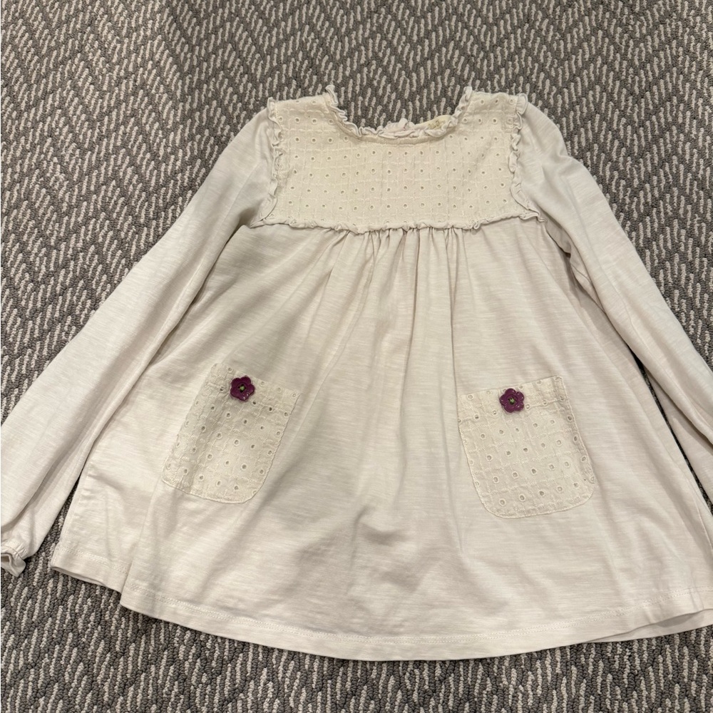Matilda Jane Cream tunic top with adorable button details